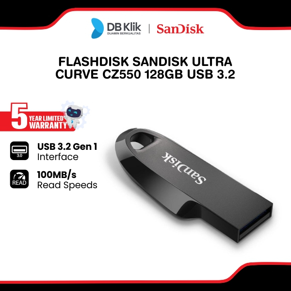 Sandisk Flashdisk Ultra Curve Cz550 512Gb Usb 3.2 (Sdcz550-512G-G46)