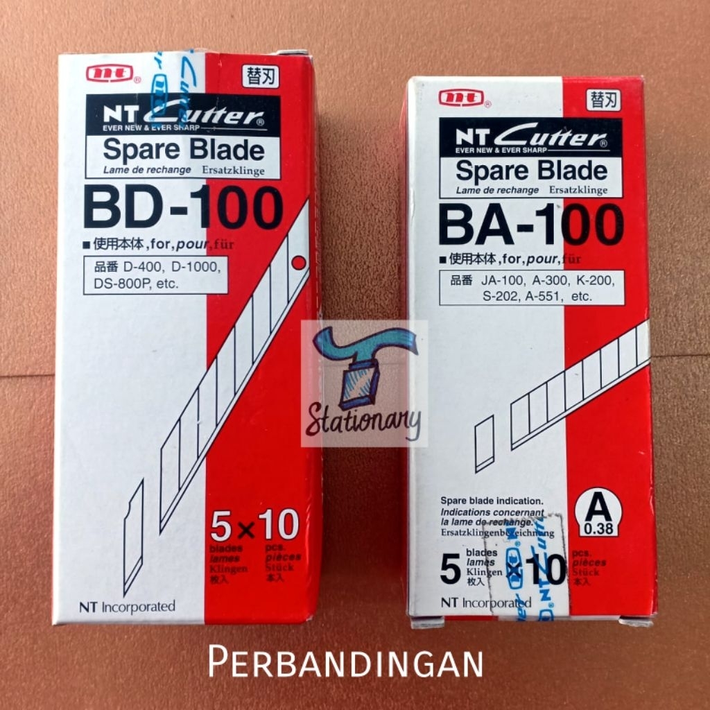

Isi Cutter / Spare Blade NT BA-100 (Harga Tertera u/ 1 Pak Kecil Biru, Isi 5 Mata Pisau).