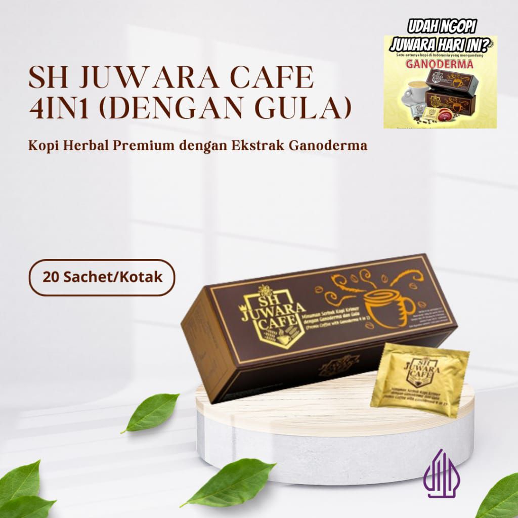 

kopi sh juwara cafe kesehatan gold 4in1-manis dan silver 3in1- pahit - kopi ganoderma