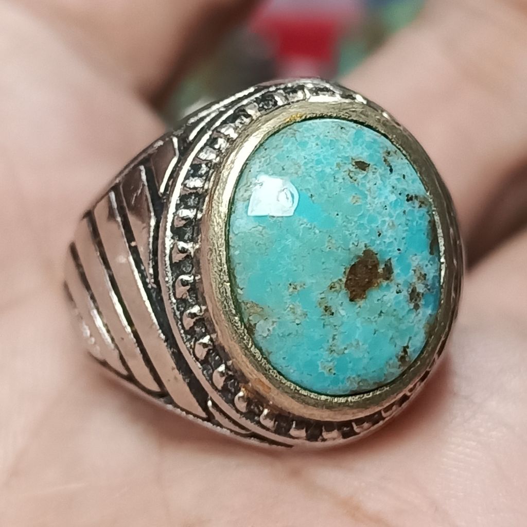 XIX Pirus persia biru tosca polosan