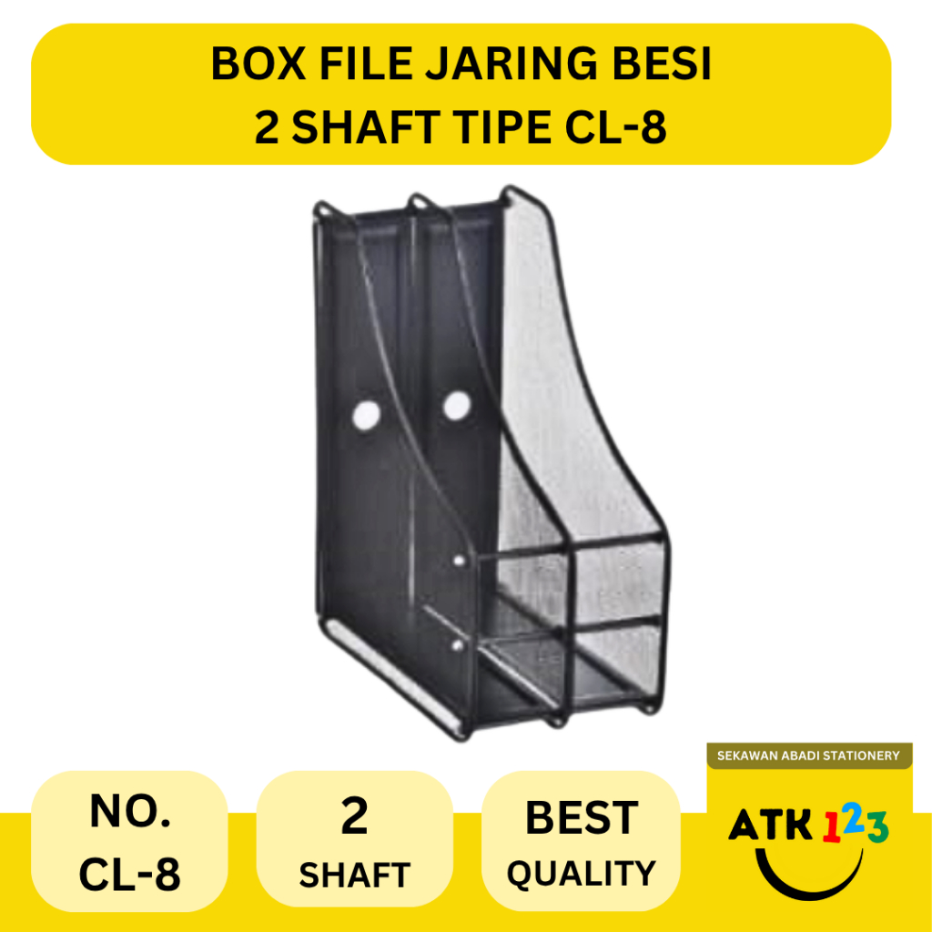 

Box File Magazine Case Jaring Besi merk A-Z - 2 Shaft / 2 Sap Warna Hitam
