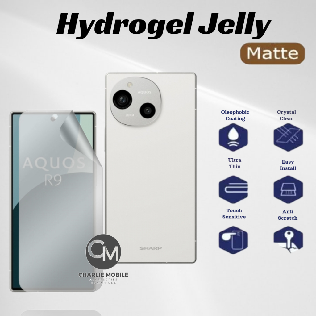 Anti gores jelly Hydrogel matte glare anti minyak Sharp AQUOS R9 R9 PRO