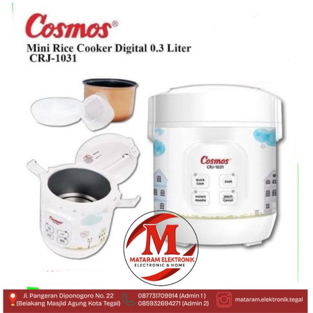 Cosmos CRJ - 1031 Digital Mini Rice Cooker