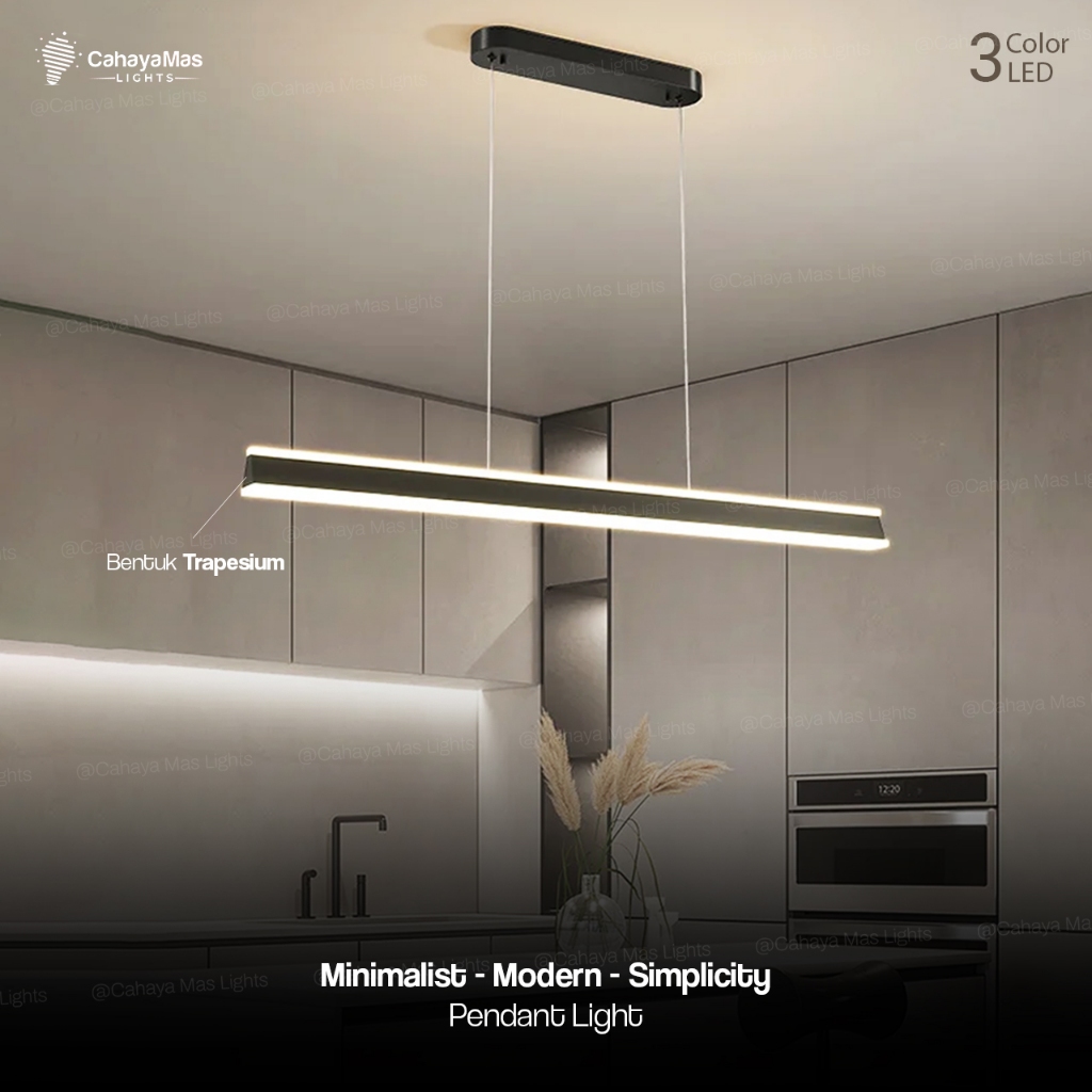 Lampu Hias Gantung Indoor Meja Makan/Island/Dapur/Bar/Dll Minimalist Modern Aesthetic Gold Black