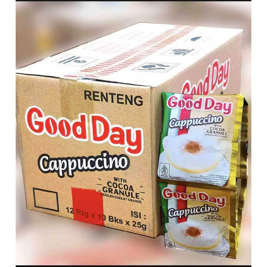 

(1 KARTON) GOOD DAY CAPPUCINO 25GR x 10pcs x 12 renceng