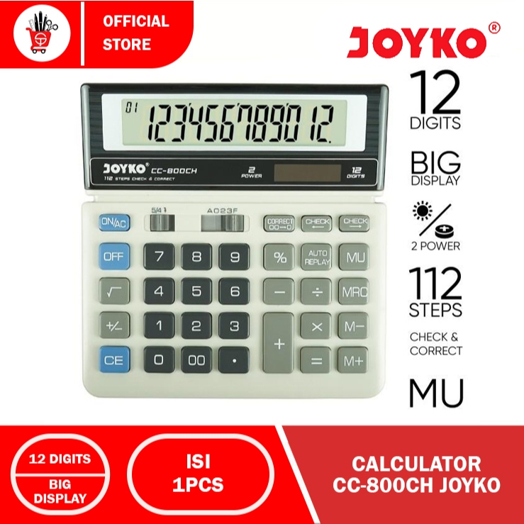 

Calculator | Kalkulator Joyko CC-800CH 12 Digits Check Correct (1PCS)