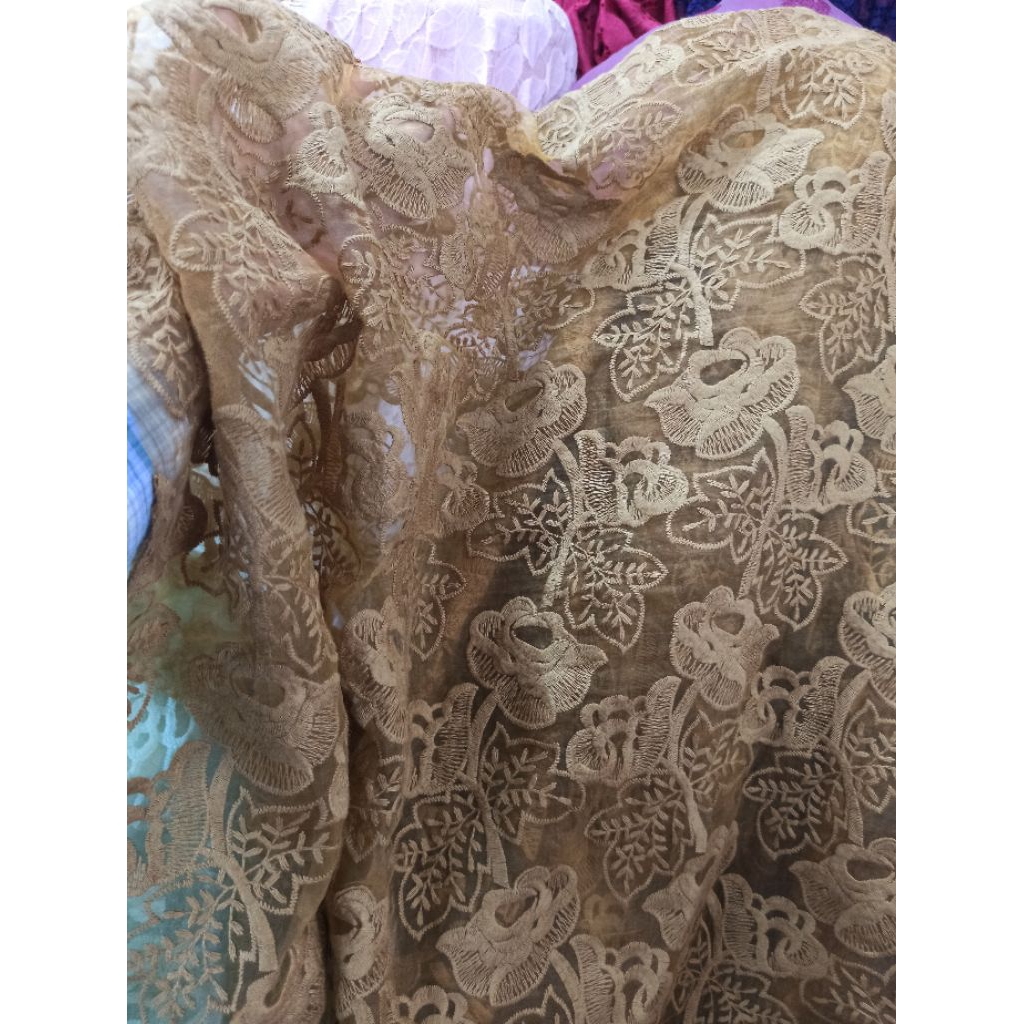 bahan kain organdi bordir
