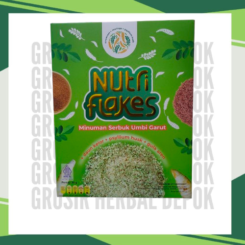 

NUTRIFLAKES Minuman Serbuk Umbi Garut + Daun Kelor & Psyllium Husk - Sehat, Rendah Gula, Lancarkan BAB