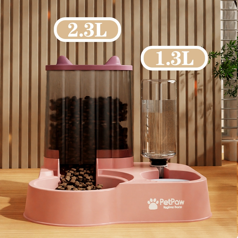 

23bagusmenshop - Mangkuk Anjing Kucing 2in1 Tempat Makan Minum Otomatis Dispenser Air