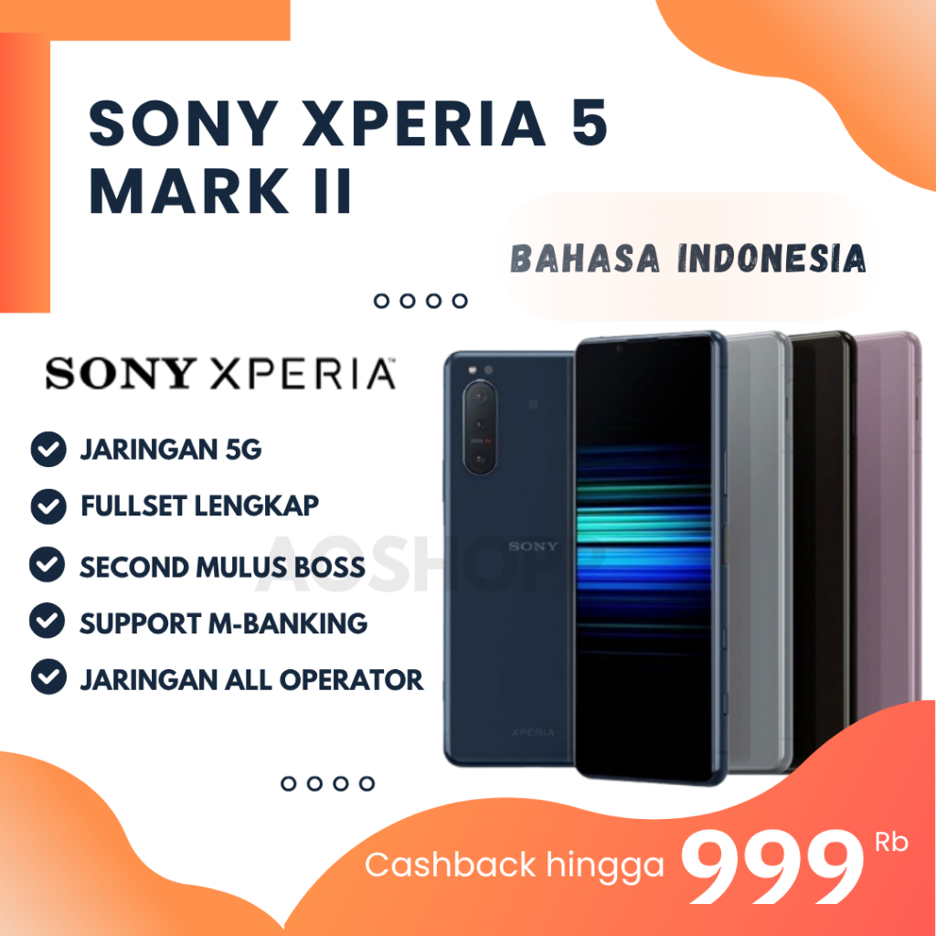 SONY XPERIA 5 II 5G RAM 8/128GB - XPERIA MARK TWO - Snapdragon 865