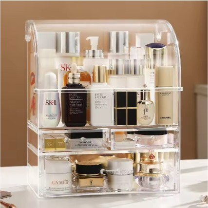 NEW Rak Kosmetik Organizer Transparan / Tempat Makeup Serbaguna Kapasitas Besar / Acrylic Box