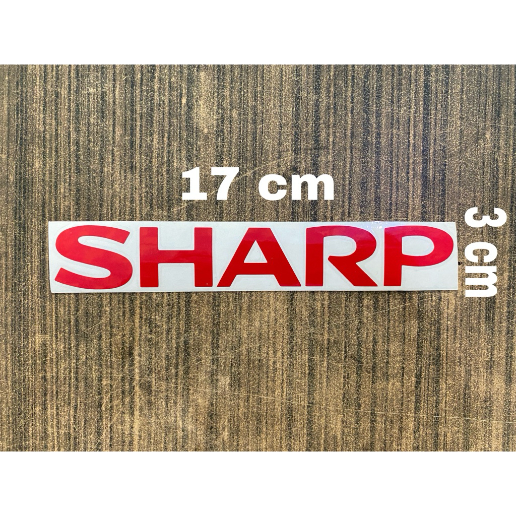STICKER CUTTING LOGO AC SHARP STIKER OUTDOOR AC SHARP