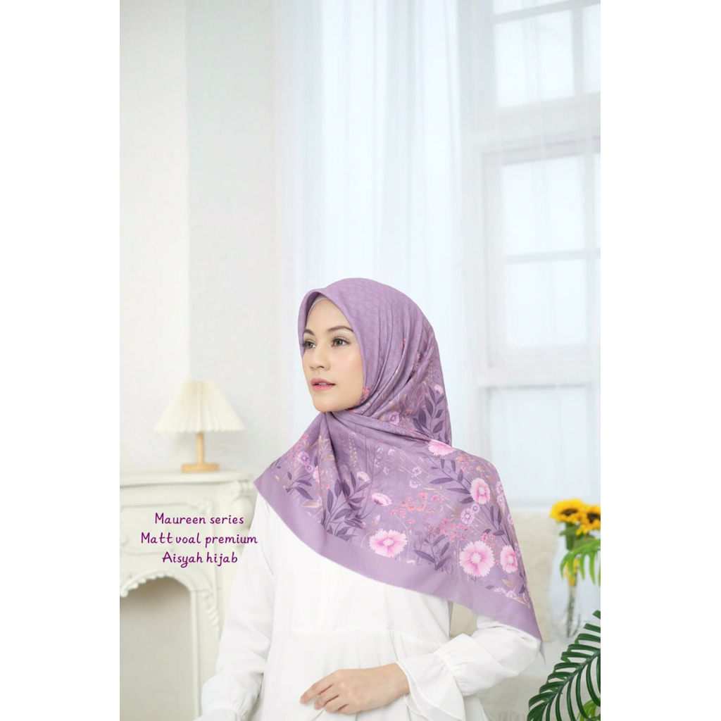 Grosir Hijab 10pcs Hijab Segiempat Maureen Series Aisyah Jilbab Segiempat Motif Premium Aisyah Jilba