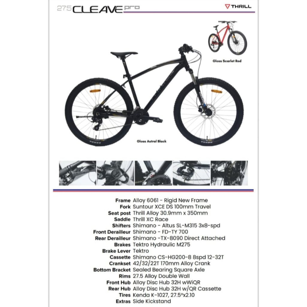 SEPEDA BMX 20 INCH / SEPEDA GUNUNG MTB 26 / 27,5 27.5 INCH THRILL RASCAL CLEAVE SPORT / COMP / PRO /