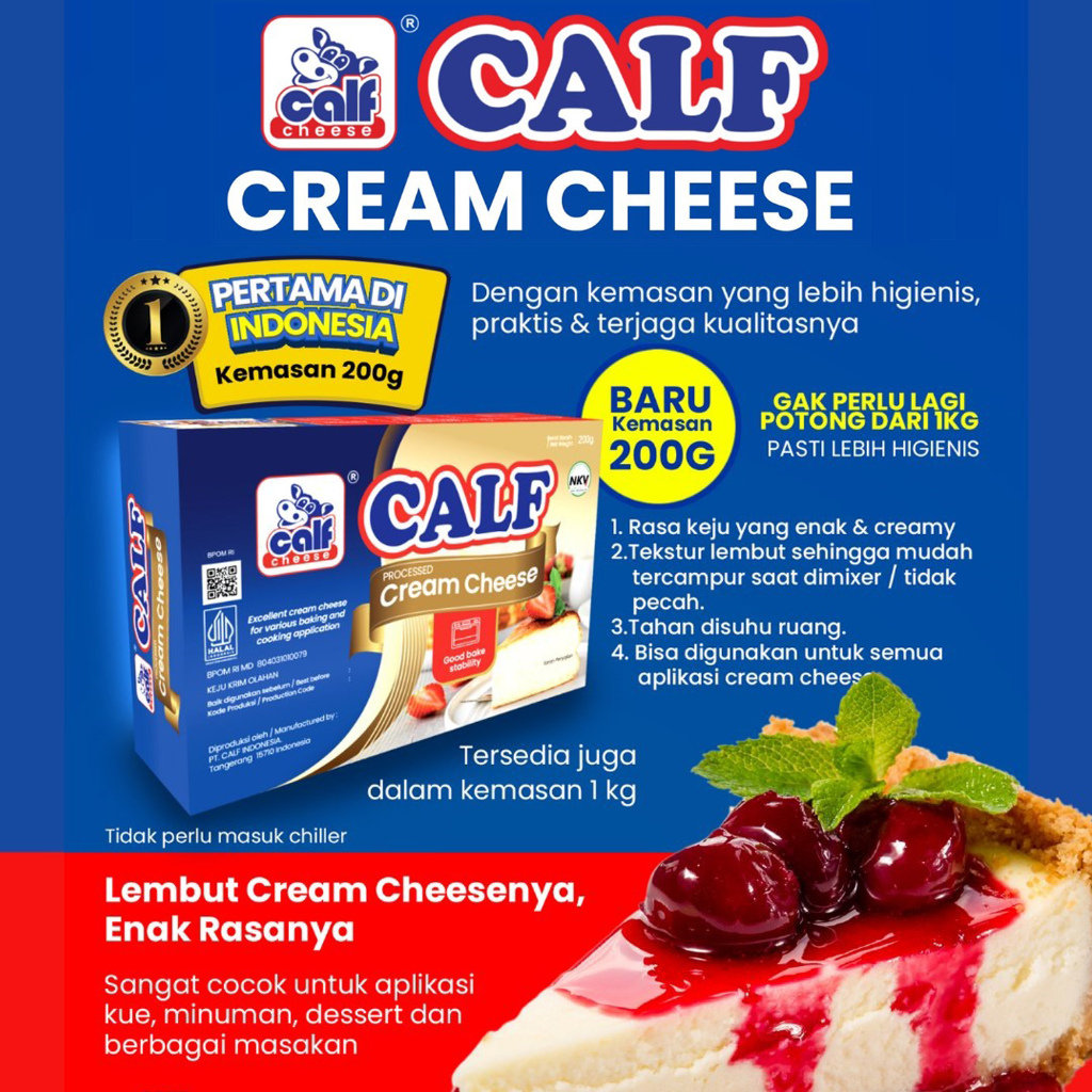 

RB Cream Cheese 200gr Calf Krim Keju 200 Gram
