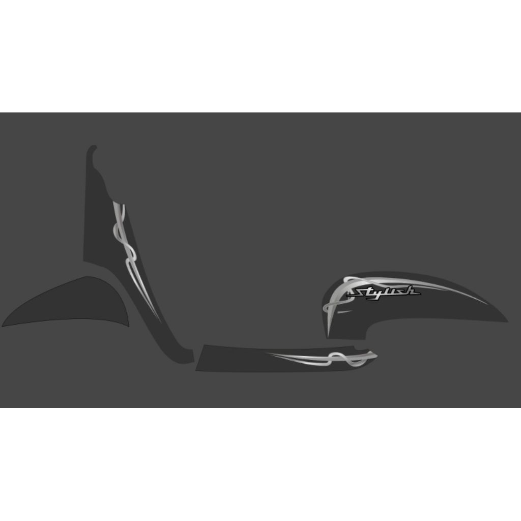 STRIPING STICKER TRANSPARAN SCOOPY FI 110 DESIGN STYLISH ORIGINAL CUSTOM