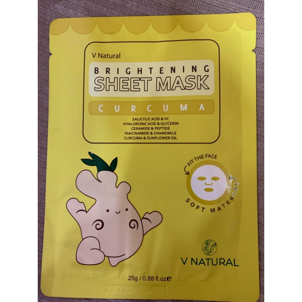 v natural sheet mask