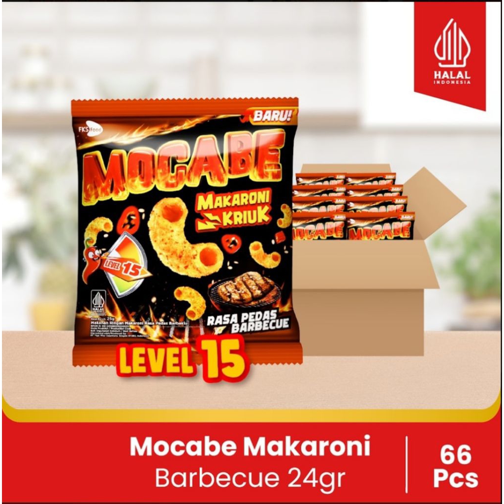 

Mocabe - Barbecue - Small Pack - 1 Karton (6 renceng) - 60 Pcs - 25gr (Free 12 Pcs