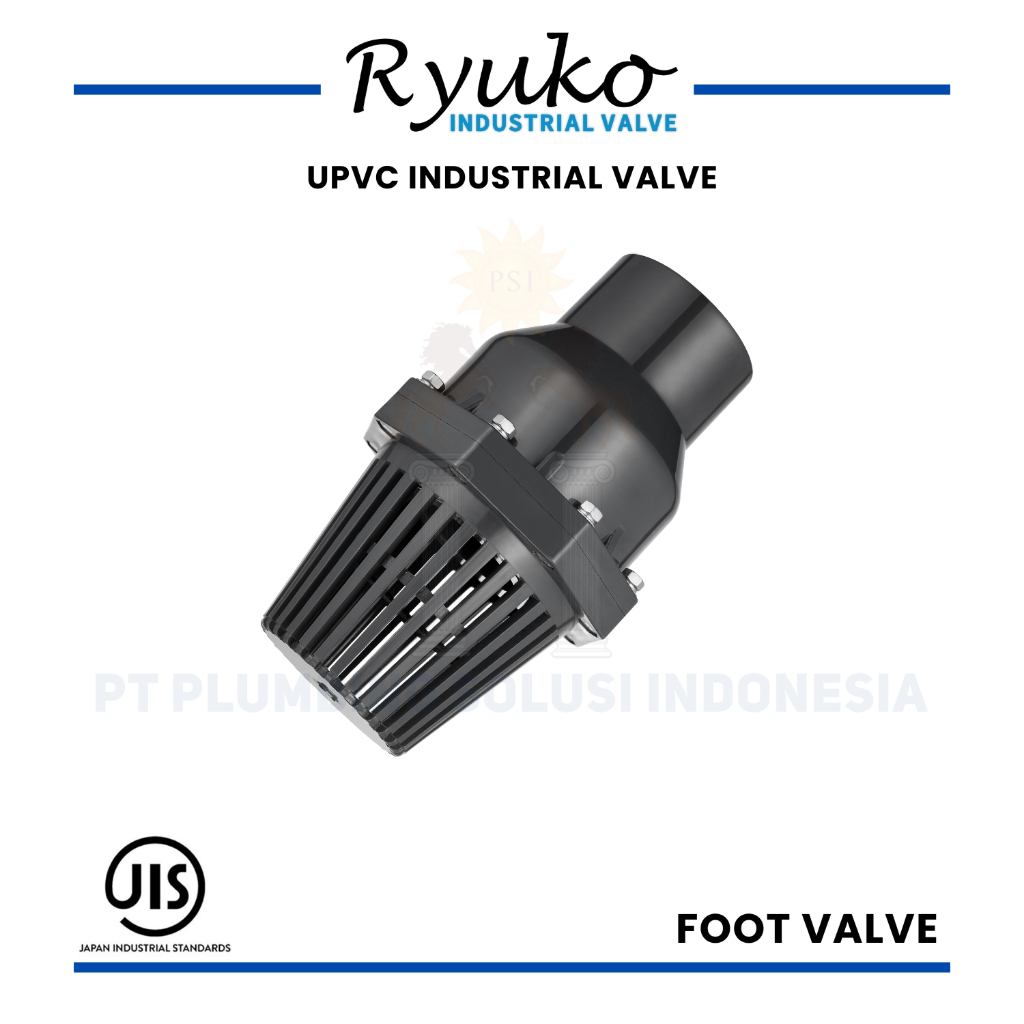 Ryuko Foot Valve (Foot Klep) PVC 1 1/2 Inch / 50 mm JIS Industrial Valve