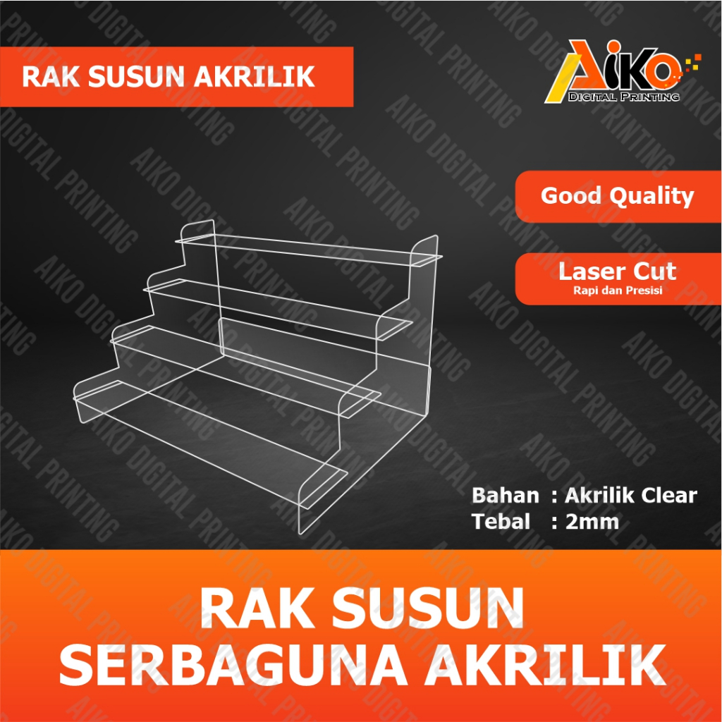 RAK SUSUN SERBAGUNA AKRILIK | STAND PAJANGAN ACTION FIGURE AKRILIK | Rak Pajangan Kosmetik Serbaguna