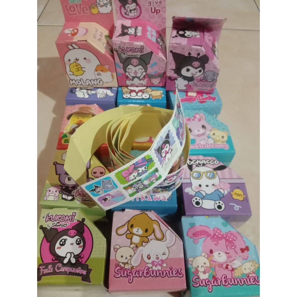 

stiker sanrio rolling/stiker momo rolling/rolling stiker karakter