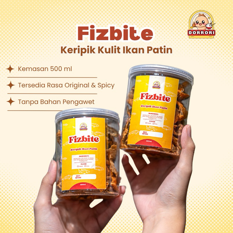 

FIZBITE – Fish Skin by Dorrori Keripik Kulit Ikan Patin Gurih & Renyah | 500ml