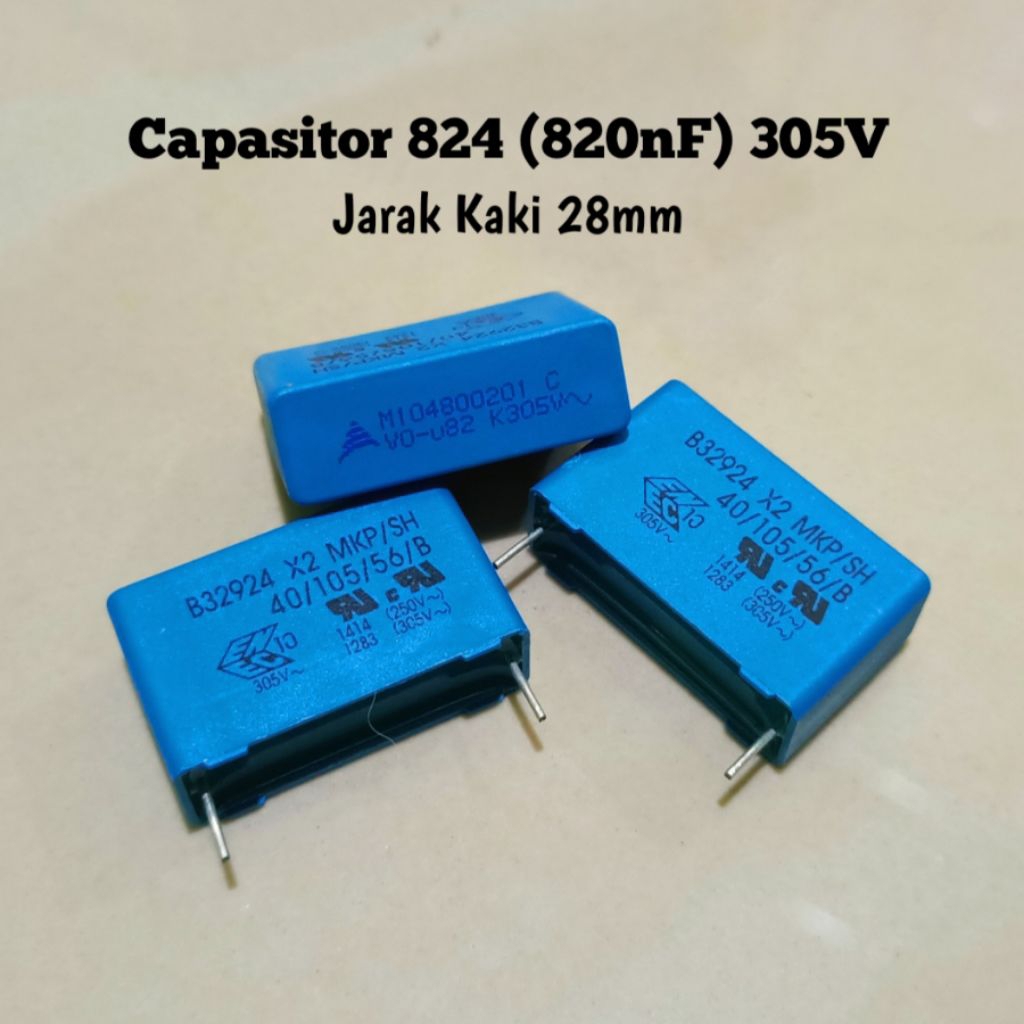 Kapasitor 824 820nF 305V Epcos Capacitor