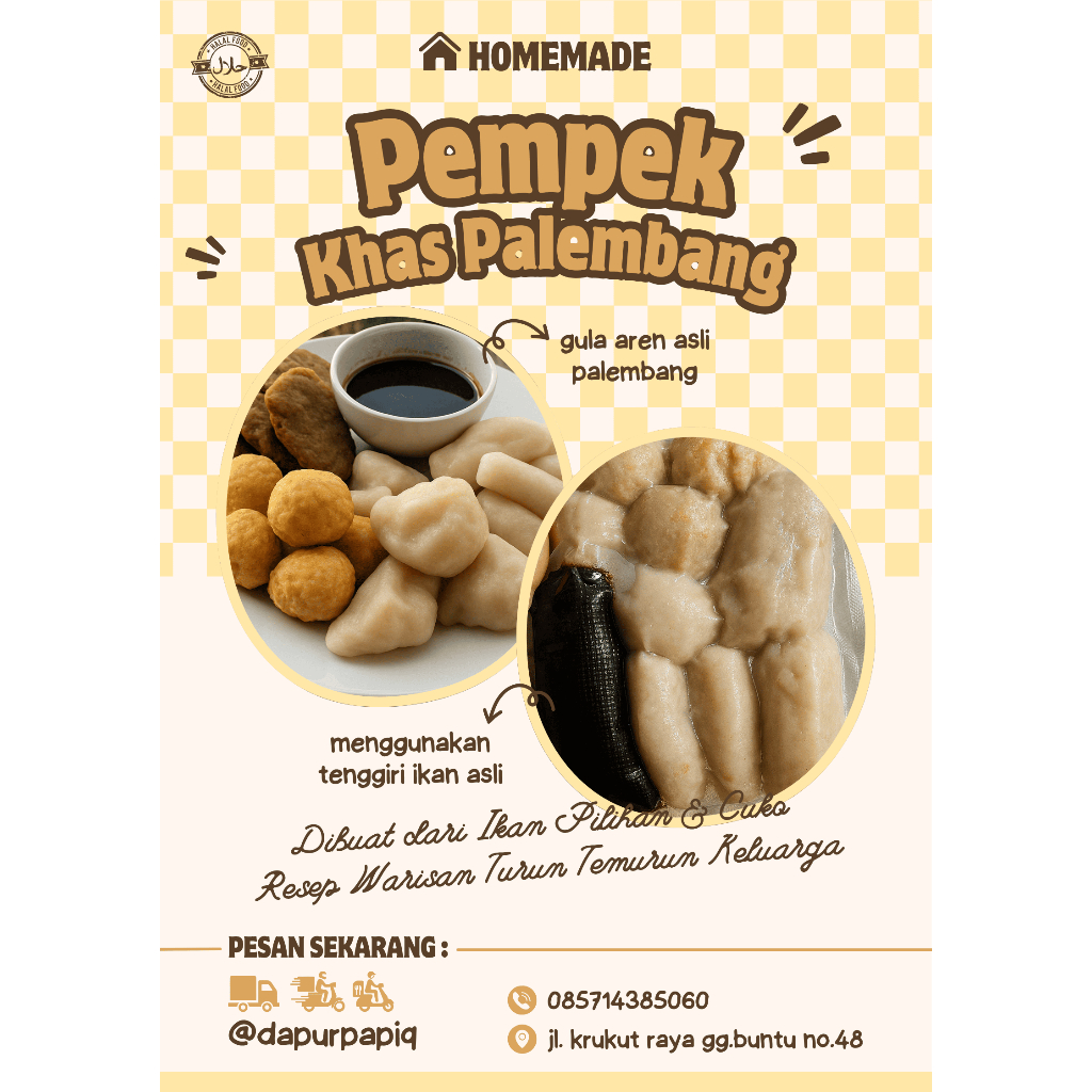 

Pempek Ikan Tenggiri Asli Palembang - Fresh, Enak, Tanpa Pengawet