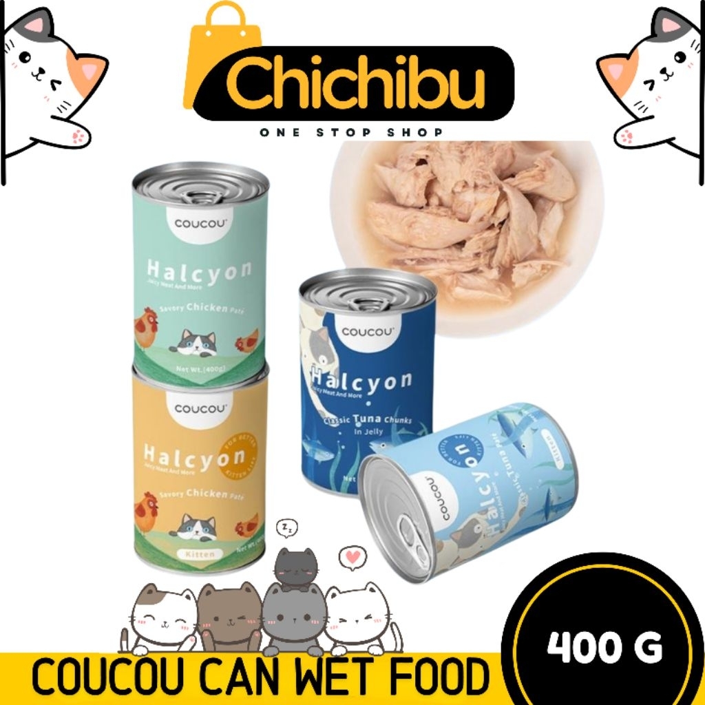 COUCOU CAN 400 GRAM - COUCOU HALYCON KALENG MAKANAN KUCING BASAH