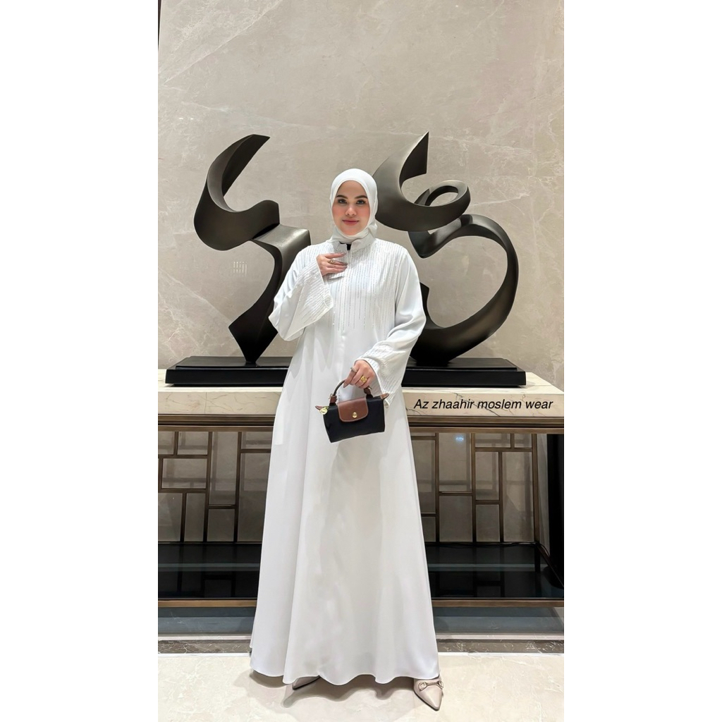 ABAYA PUTIH PAYET  / GAMIS PUTIH HAJI UMROH