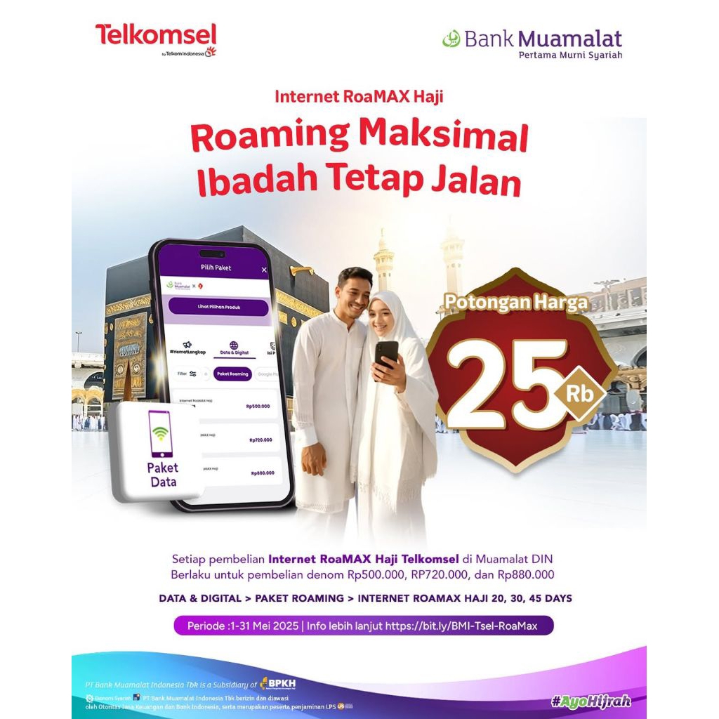 Paket Internet Roaming Umroh Telkomsel RoamMax || Internet Roaming Umroh Khusus Pengguna Telkomsel