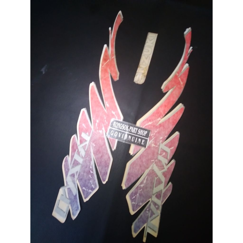 striping stiker sticker lis suzuki crystal tune merah 91 92 ori asli nos