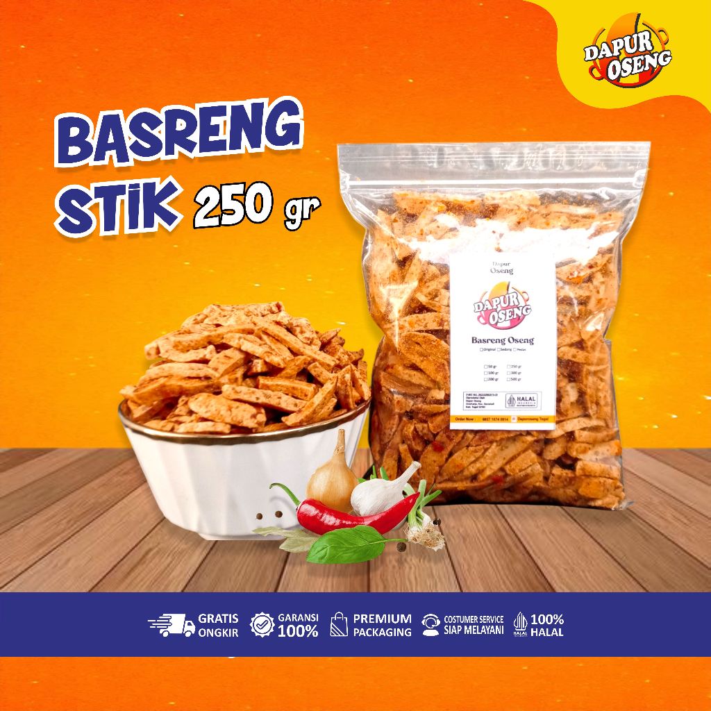 

250Gram Basreng Pedas Gurih Daun Jeruk Renyah Pouch-Dapuroseng
