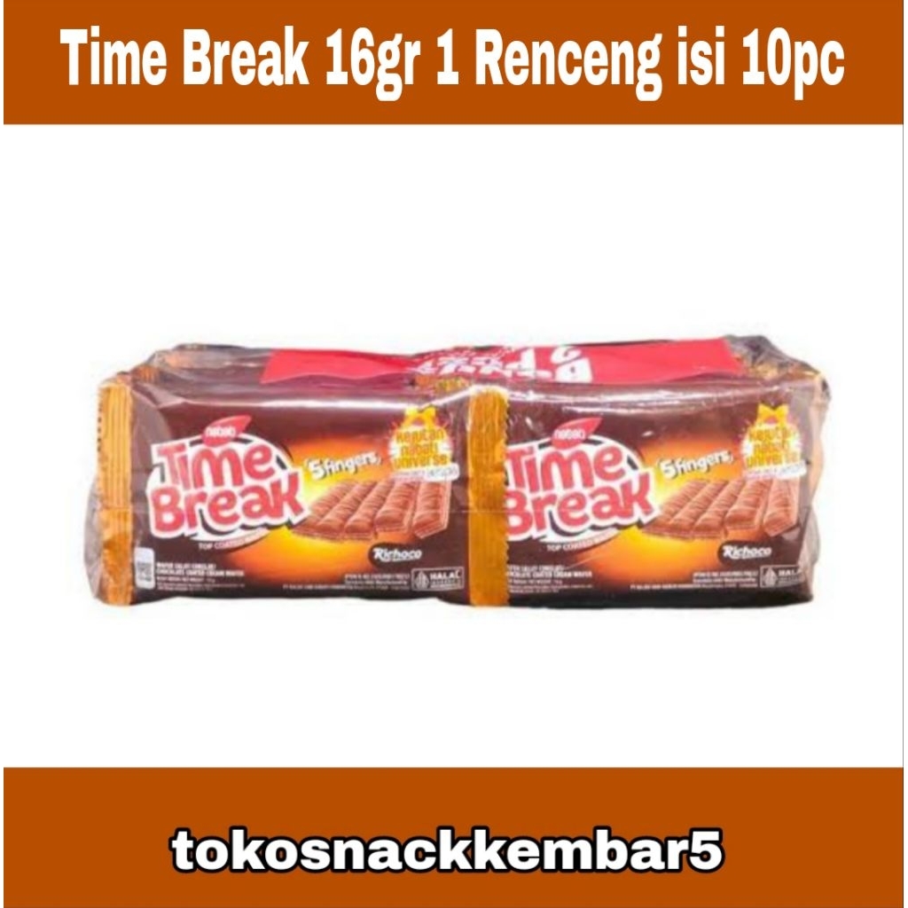 

TIME BREAK 16gr Ecer 1000 Richoco Time BREAK Coklat NABATI TIME BREAK 1renceng isi 10