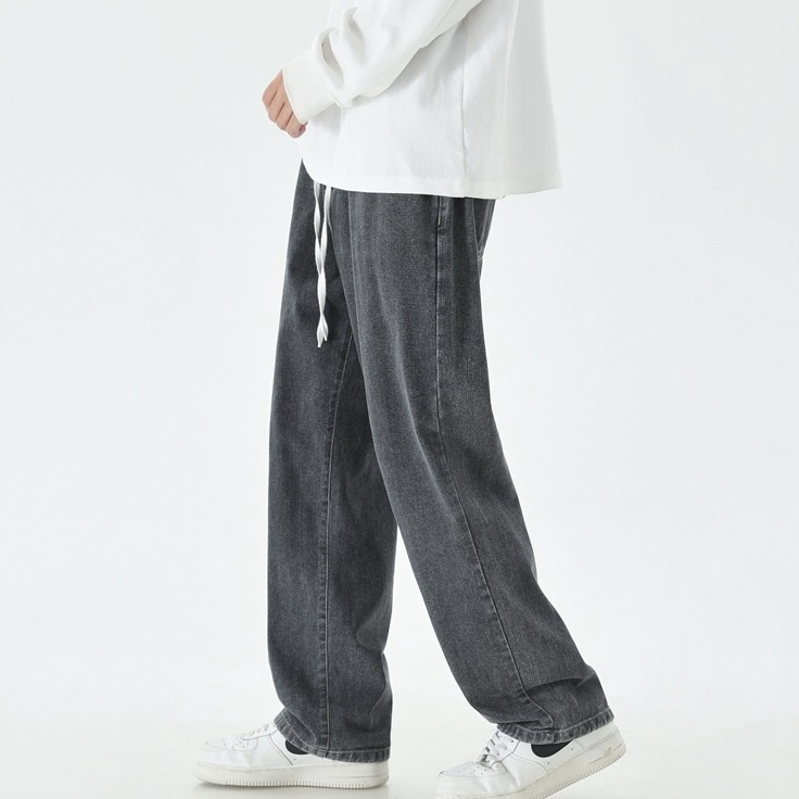 BISA COD  Celana kulot jeans pria Baggy jeans pria Celana panjang cowok outfit pria biru muda murah 