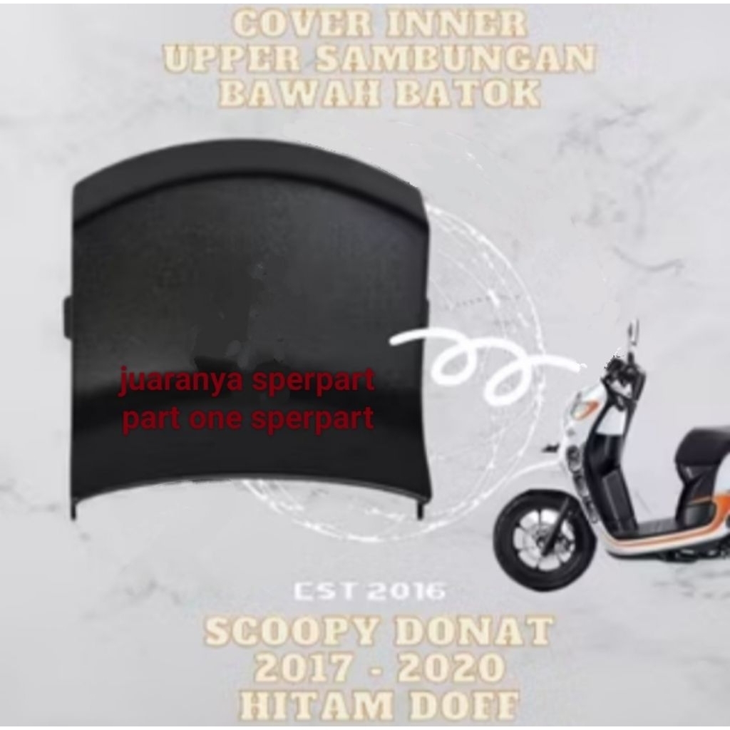 cover inner uper kecil sambungan body bawah batok Scoopy 2020 K2F hitam dof