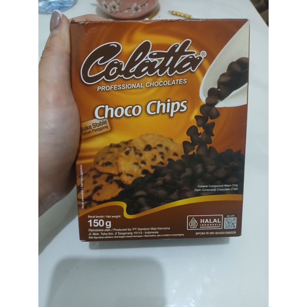 

jual colatta choco chip pack 150 gr
