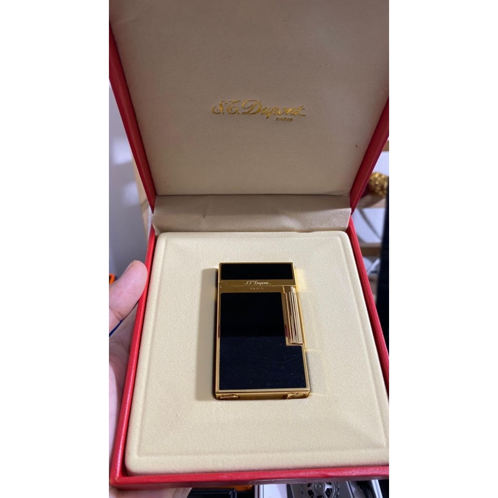Korek Api St Dupont Paris Black Gold Nyaring Premium Grade
