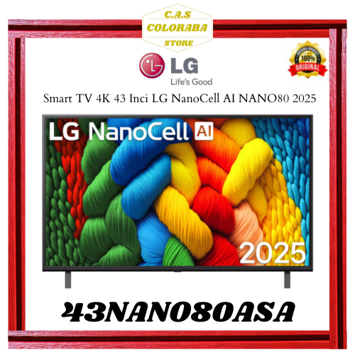TV LG 43NANO80ASA SMART TV 43 INCH LED 4K UHD 43NAN 43NANO80 SMART TV LG 43 INCH