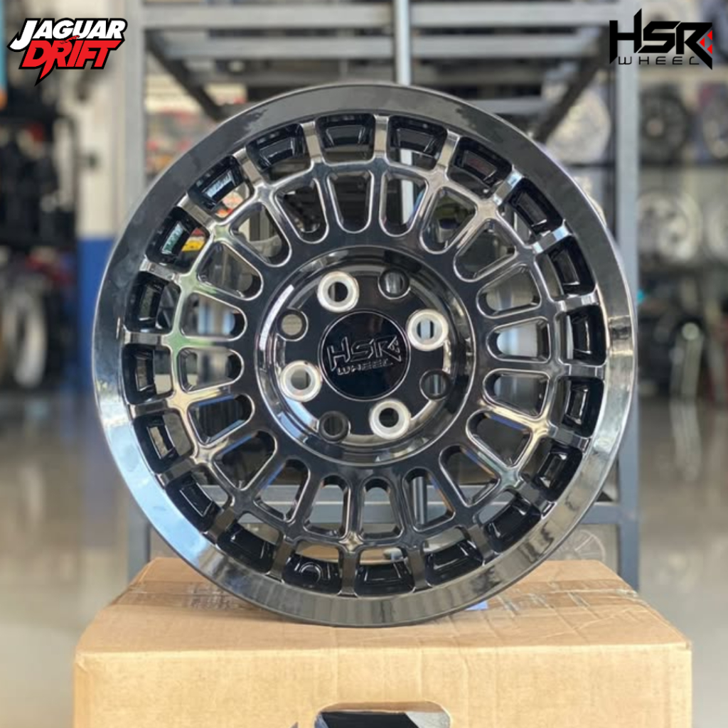 Jual Velg Racing Ring 14 Inch Untuk Mobil Phanter, Carry, Jazz Pelek Hsr Futbuls Warna Hitam Glossy