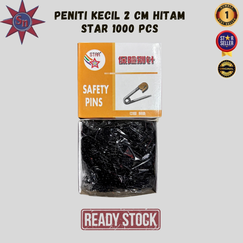 

Peniti Kecil 2 Cm Hitam Star 1000 Pcs Original Product