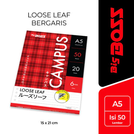 

[Stationery Spectrum] BigBoss Loose Leaf A5 50 Lembar - BBO LL 50 A5