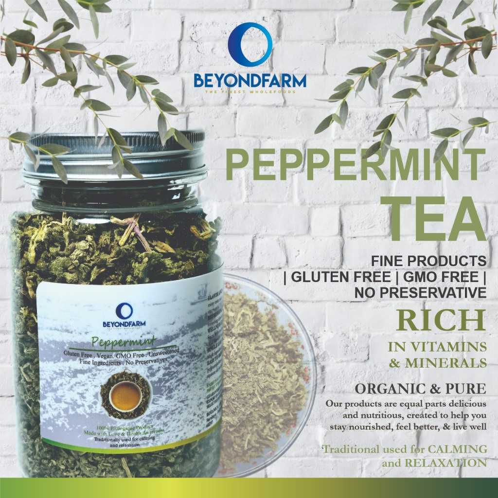 

BEYONDFARM Peppermint Leaves Tea Import / Teh Peppermint / Teh Insomnia 250 gr - 1 Kg