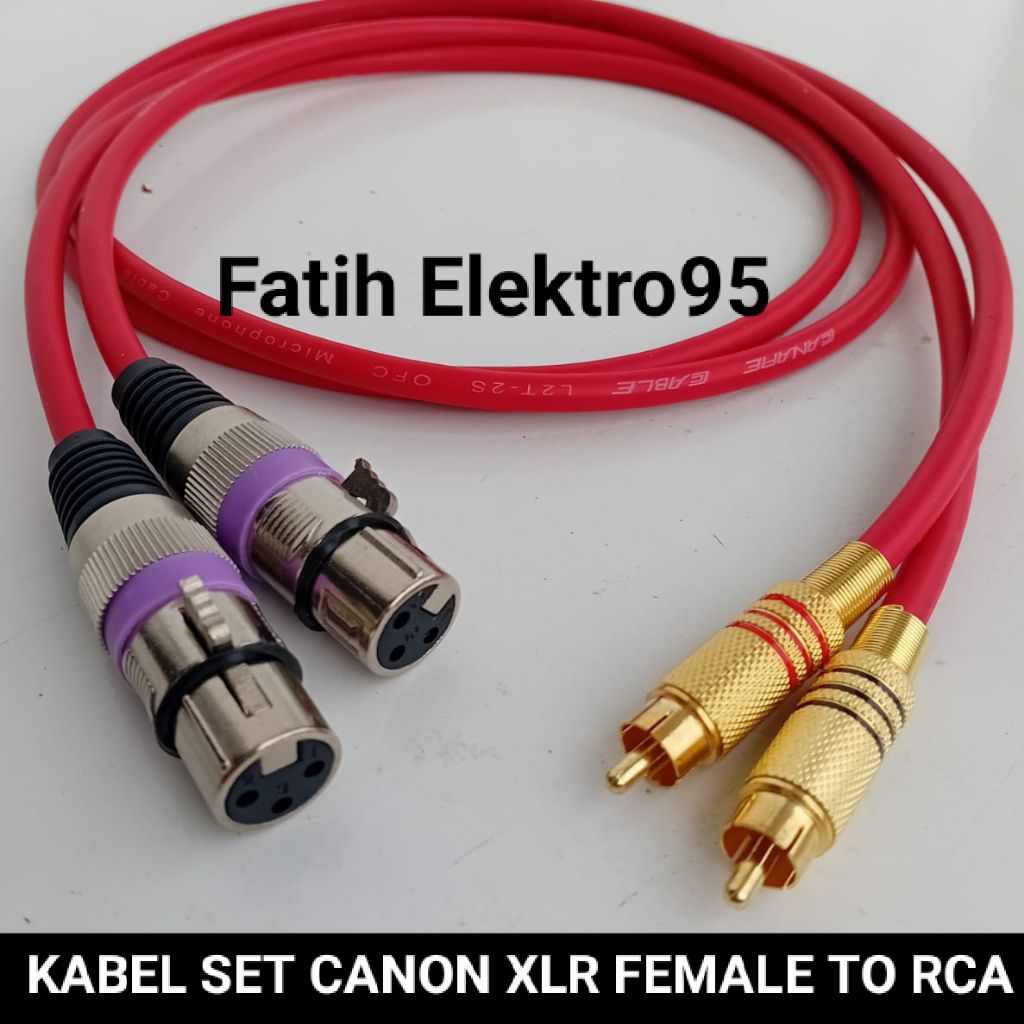 kabel input mixer ke power ampli Jack xlr female to rca satuset / sepasang terlaris