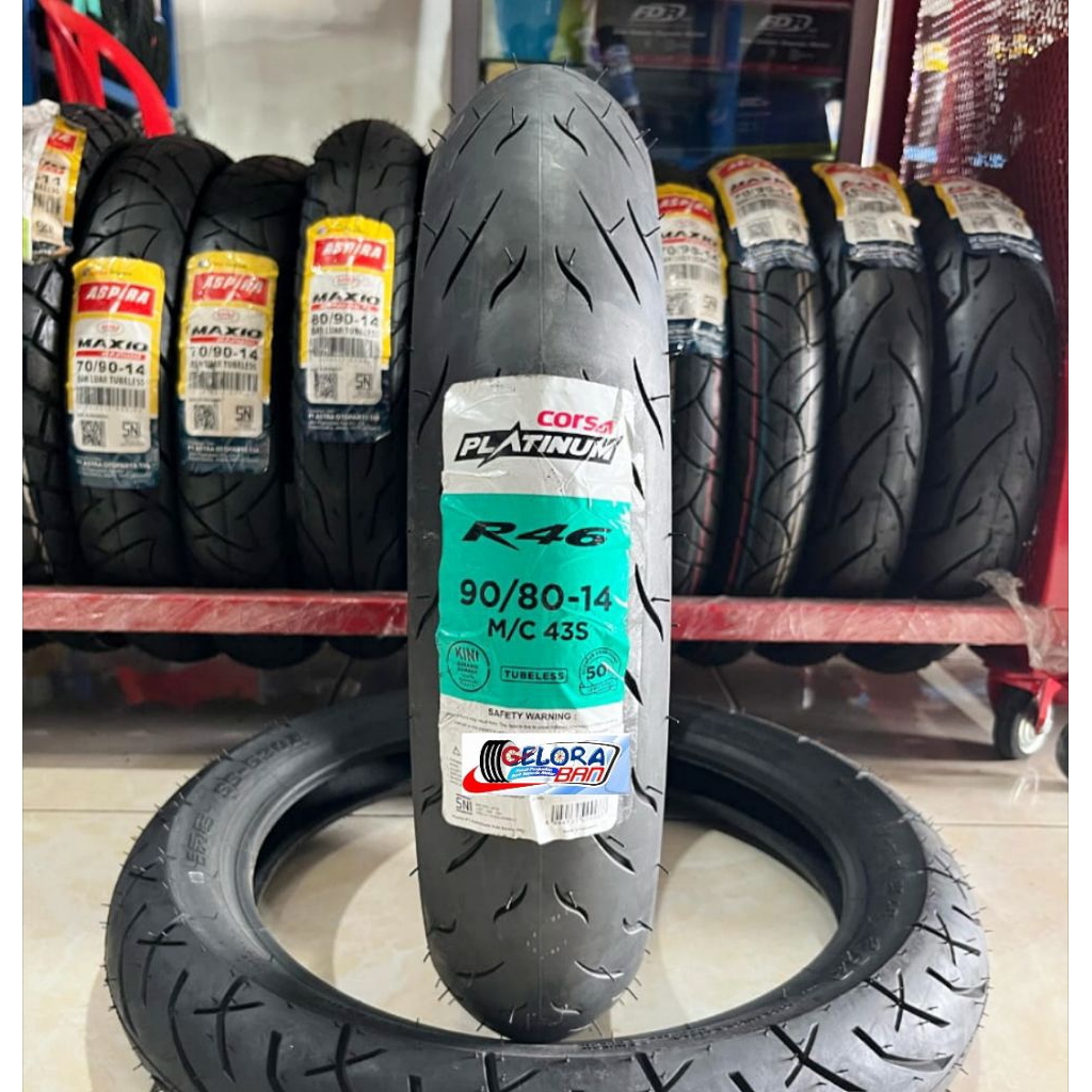 Ban Matic Corsa R46 90/80-14 Tubeless ban donat 90/80-14 ban soft Compound 90/80-14 ban metic 90/80-