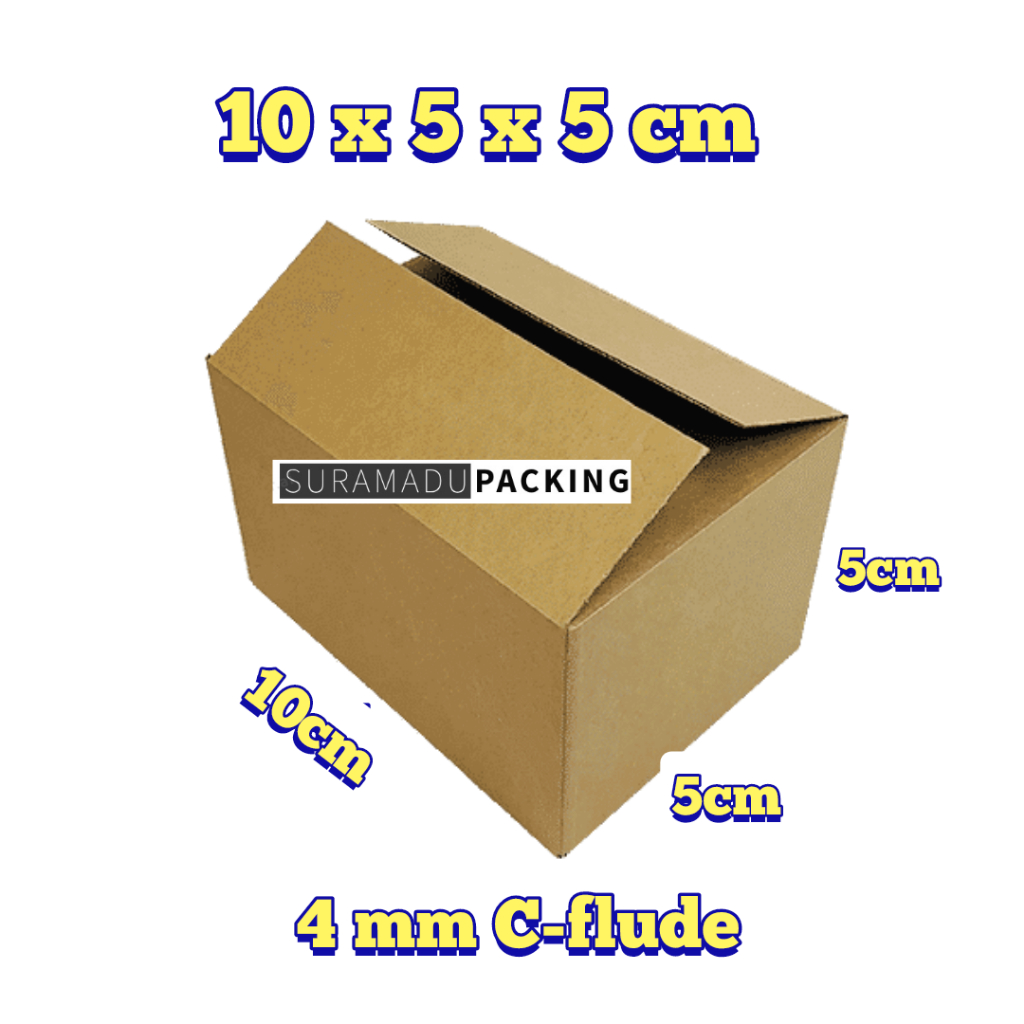 

Kardus box karton packing 10x5x5 cm Packing Polos dan Tebal 4mm C FLUDE BARU