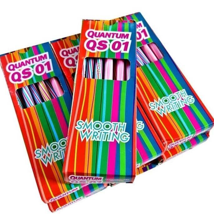 

Pen Quantum QS 01 0,5mm Pulpen Lilin Standard Bolpoin Hitam Pena Ballpoint Alat Tulis HARGA PER PCS