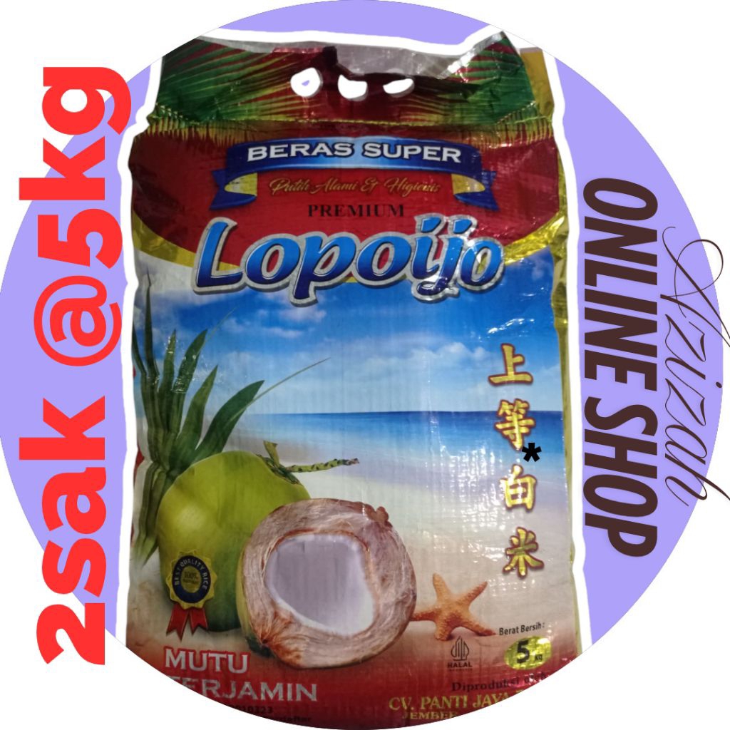 

2sak @5kg Beras LOPOIJO, LOPO IJO, Beras Premium Murah