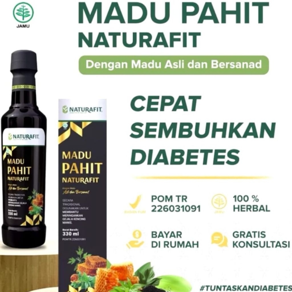 

Madu Hitam Pahit Naturafit Obat Diabetes & Kencing Manis Herbal Ampuh