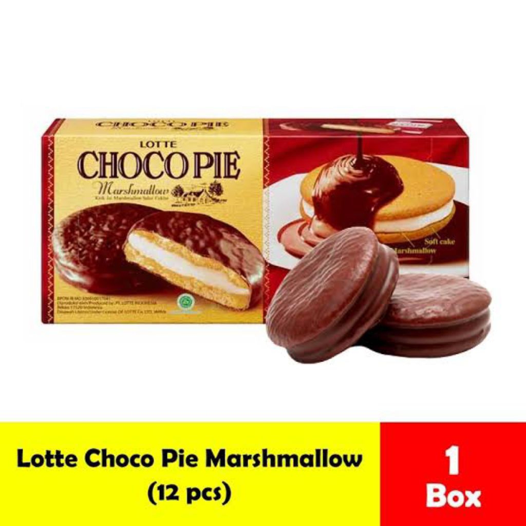 

Lotte Choco Pie Marshmallow 28g x12 Pcs All Variant